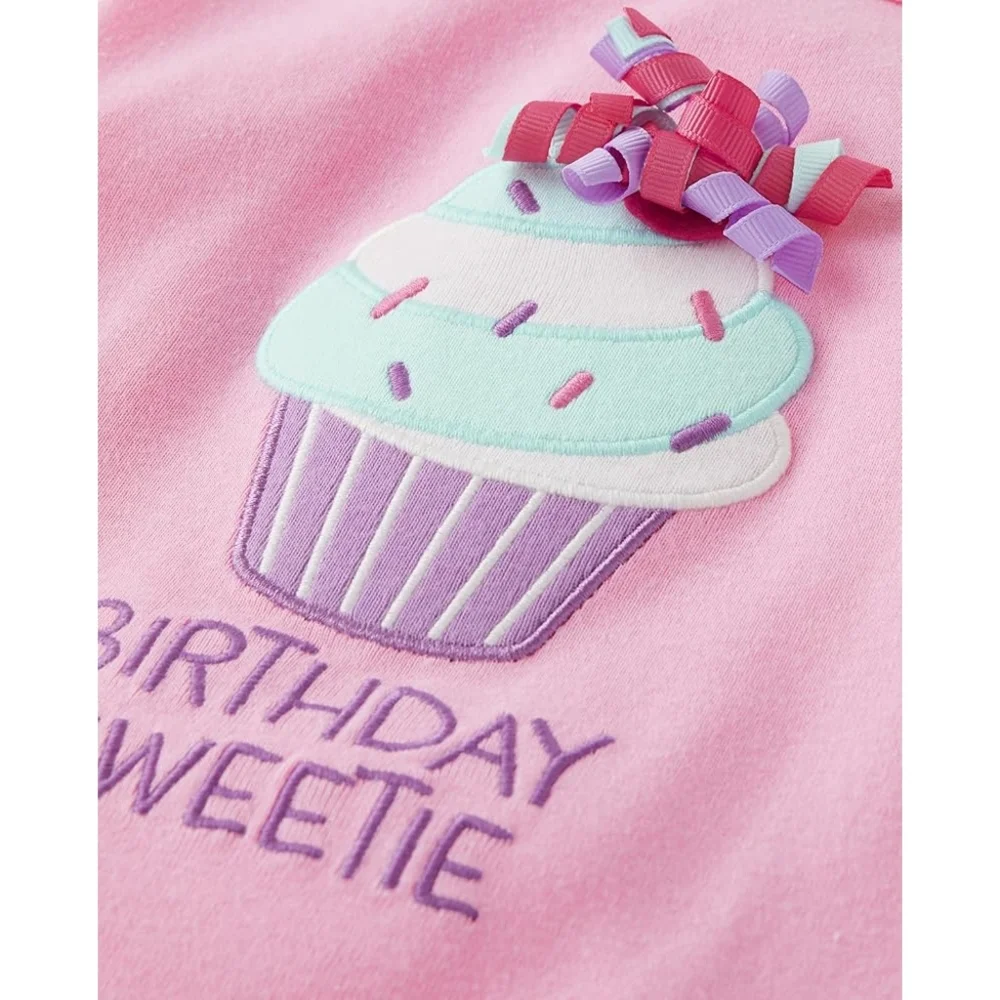 Gymboree Girls Birthday Sweetie 3D Cupcake Pink T-shirt Size 8 NEW